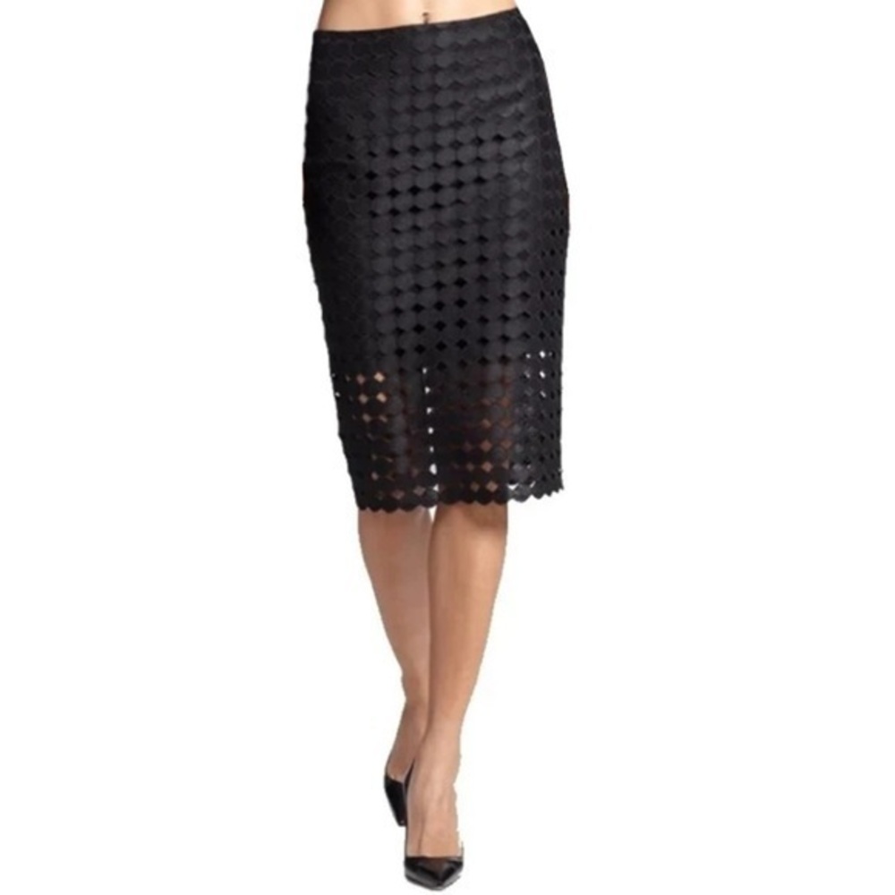 Alexis Elegant Black Midi Skirt